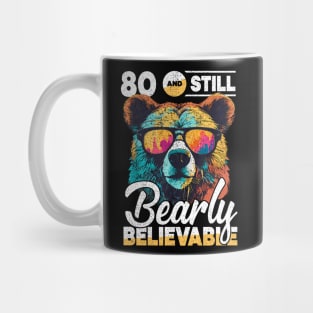 80th Birthday Dad Bear Age 80 Years Mug